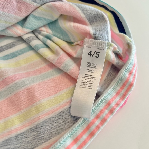 Carter's Neon Multicolor Striped Casual Dress Kids Girls 4T - Picture 3 of 5